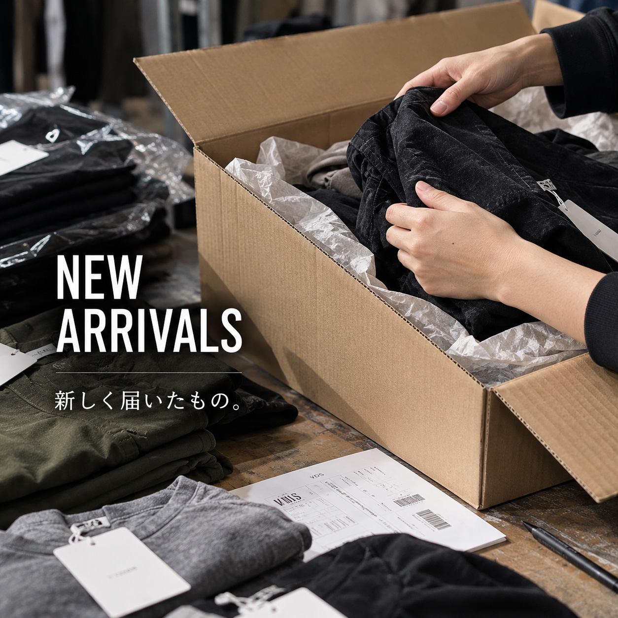 NEW ARRIVALS 新しく届いたもの。