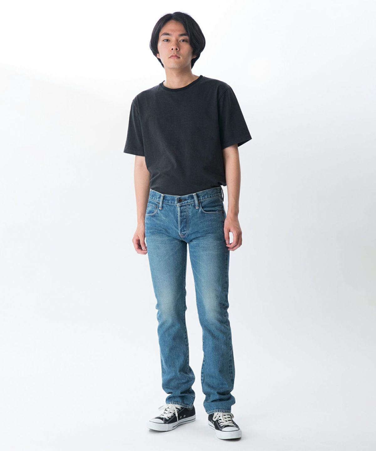 KURO クロ Graphite グラファイト ユーズド ヴィンテージウォッシュ デニム ジーンズ ストレート