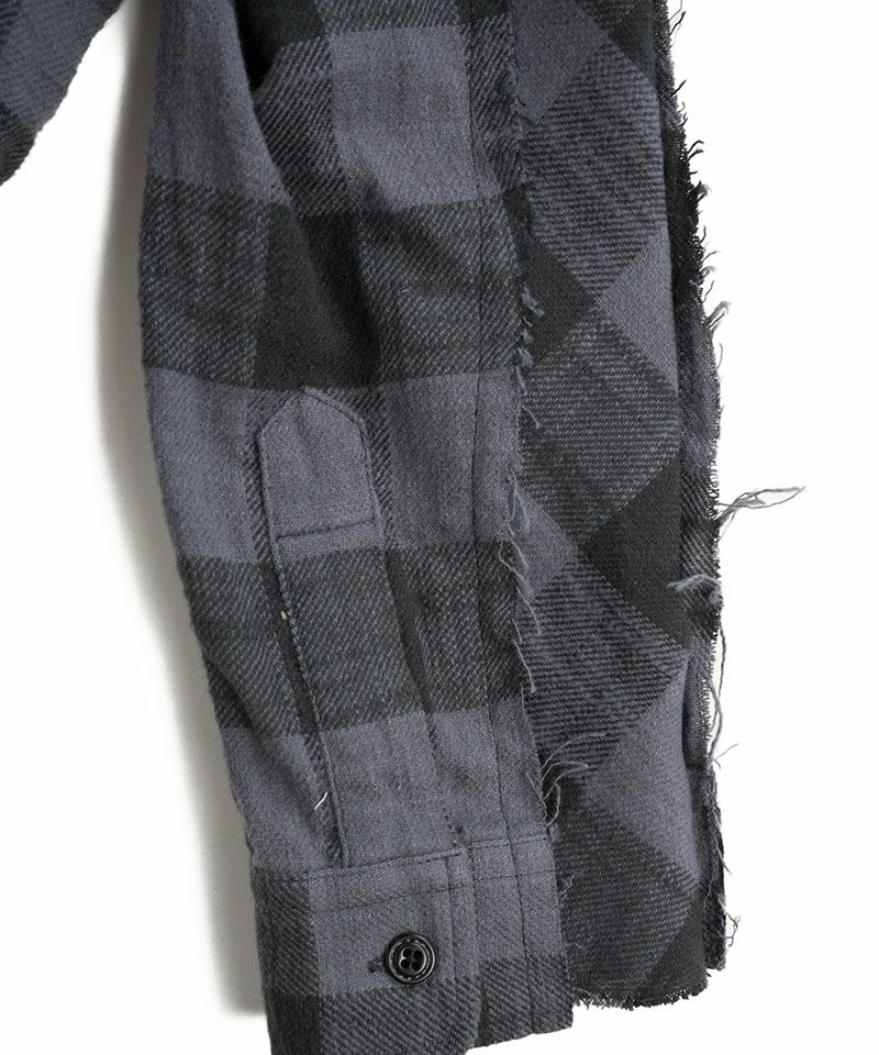 Varde77 バルデ77 傷だらけ ネルシャツ