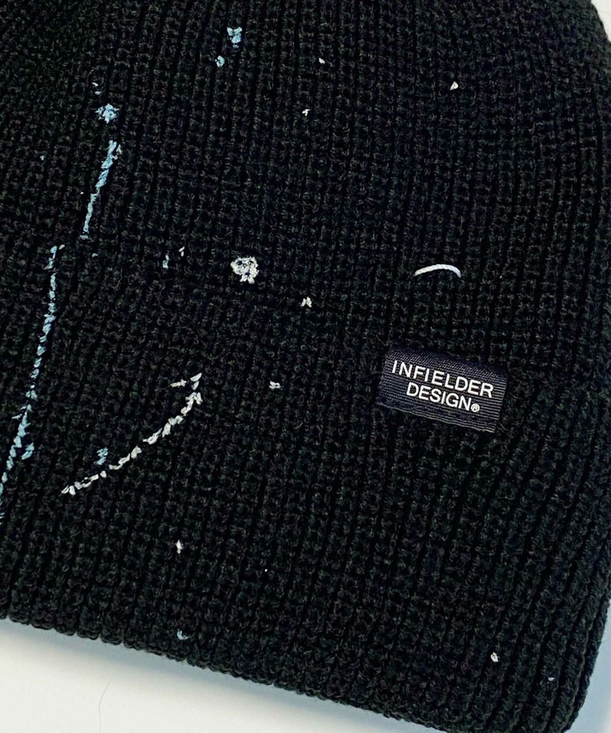 INFIELDER DESIGN ペンキペイント ニットキャップ 