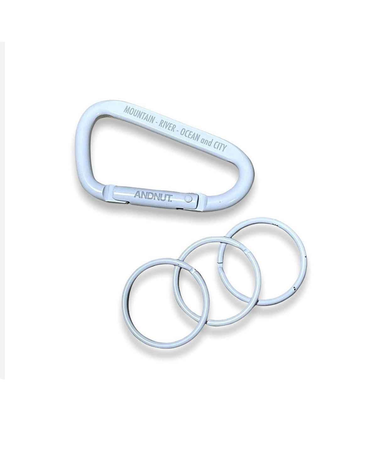 ANDNUT アンドナット カラビナ ホワイト 白 キーリング