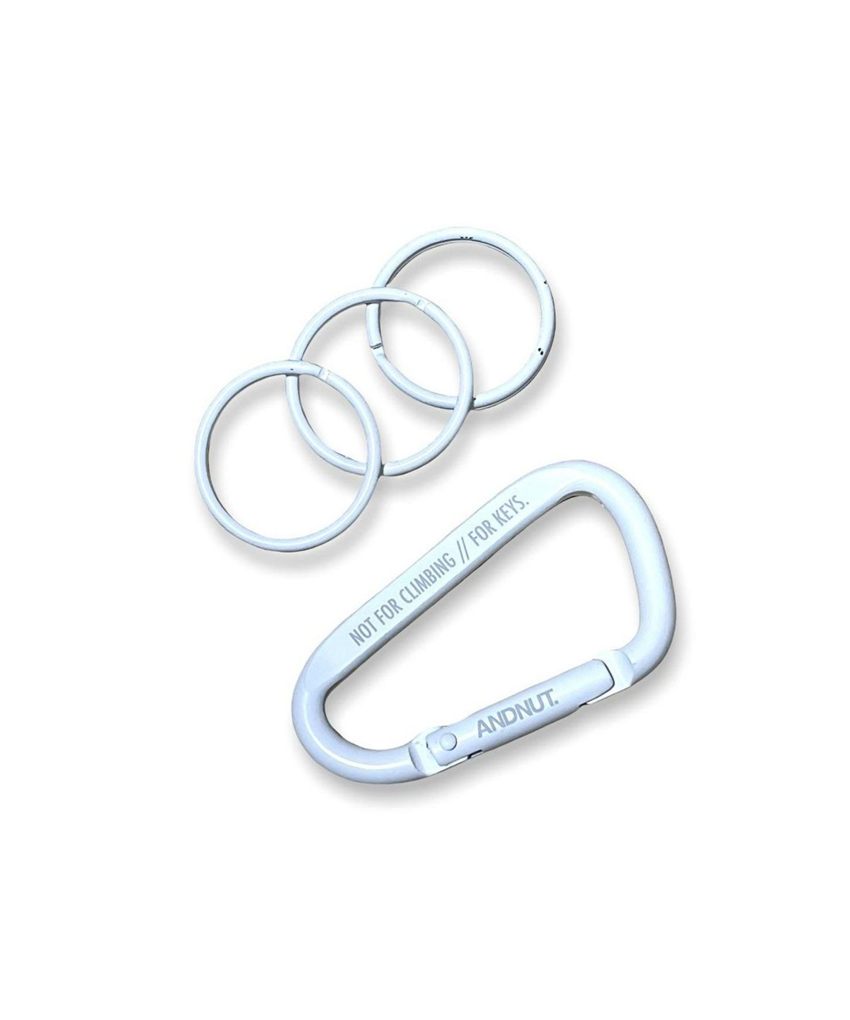 ANDNUT アンドナット カラビナ ホワイト 白 キーリング