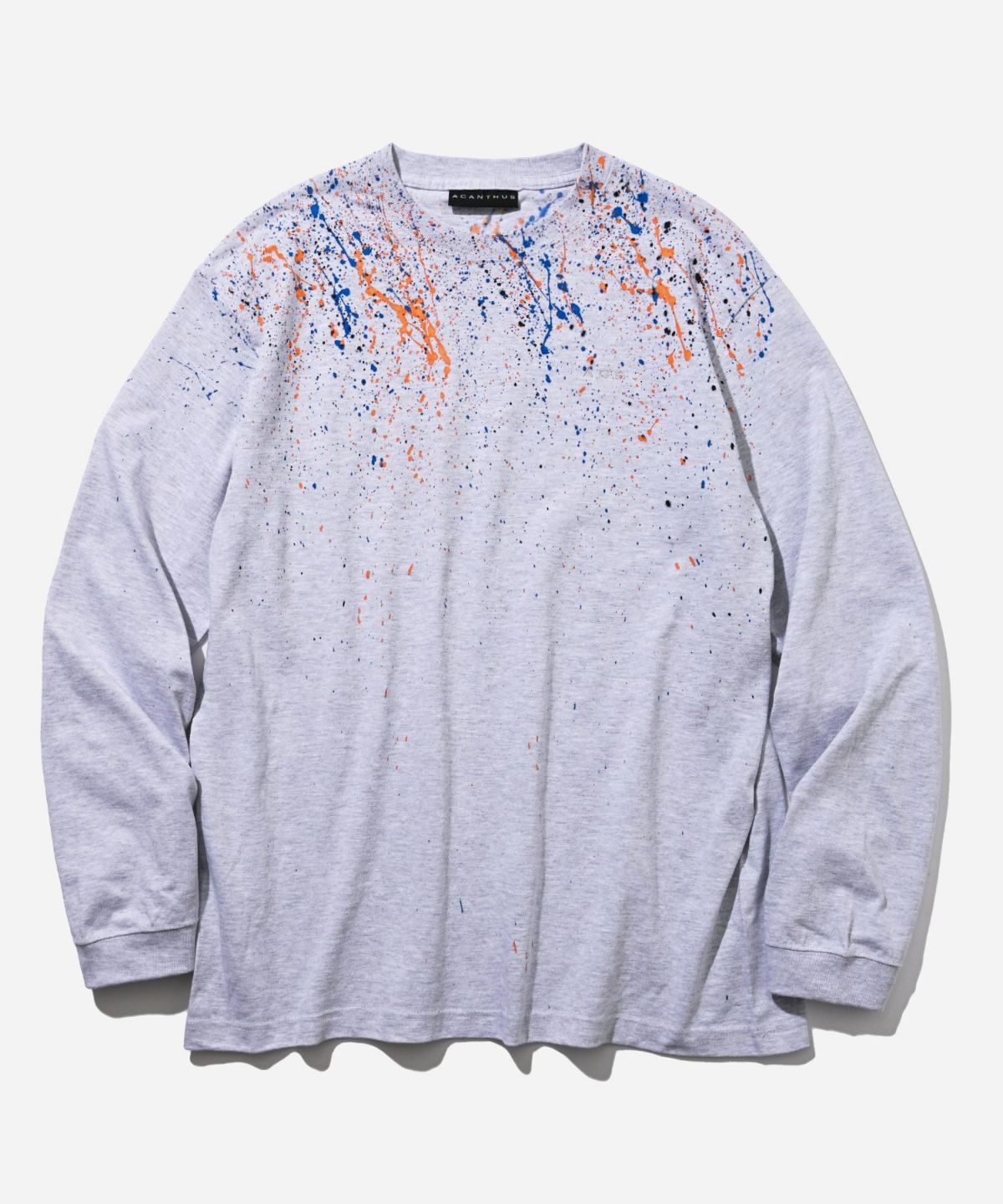 ACANTHUS アカンサス ペンキ加工 Tシャツ 長袖 カットソー ブランド