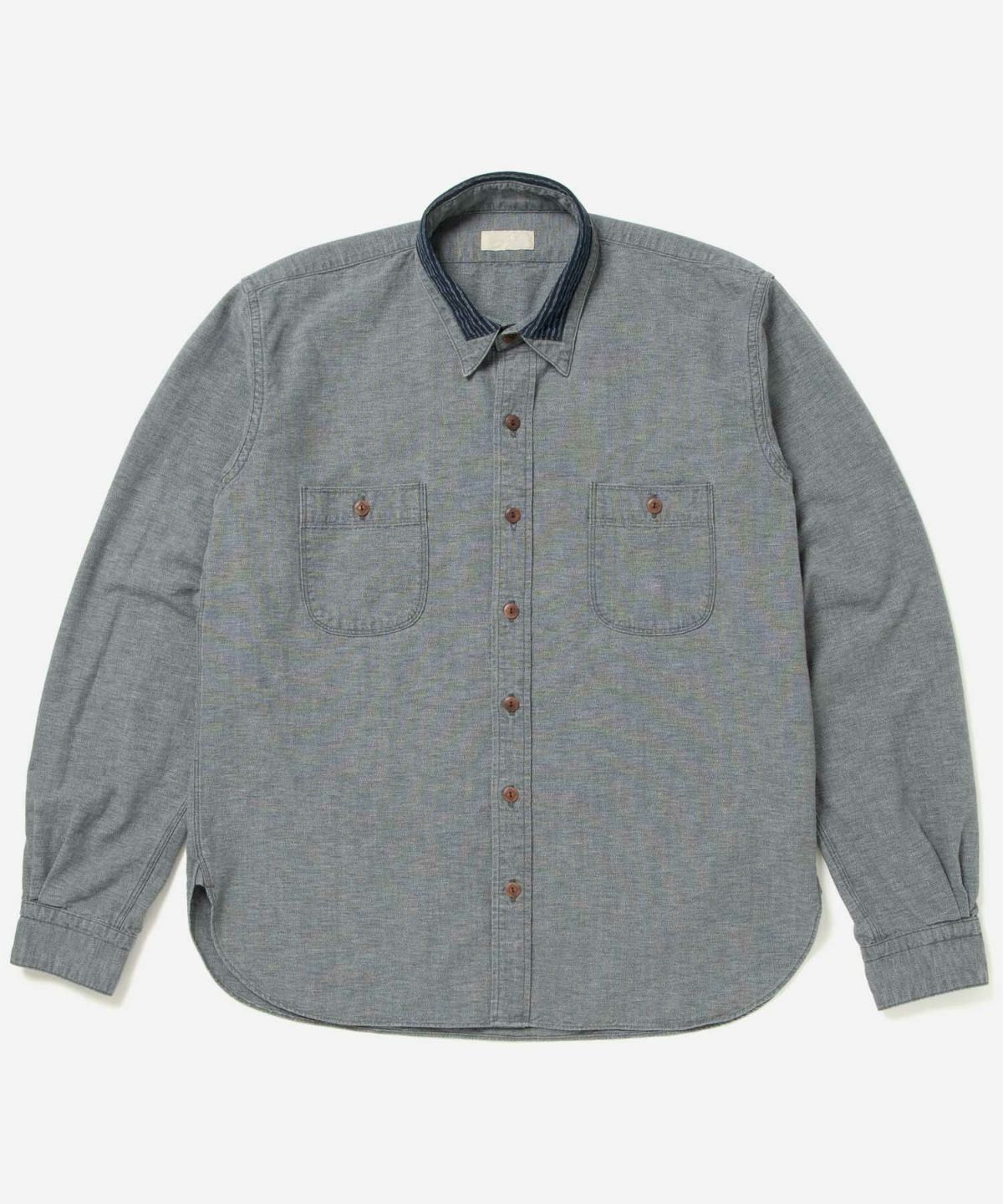 MARU SANKAKU PEKE つぎはぎ 刺し子シャツ 