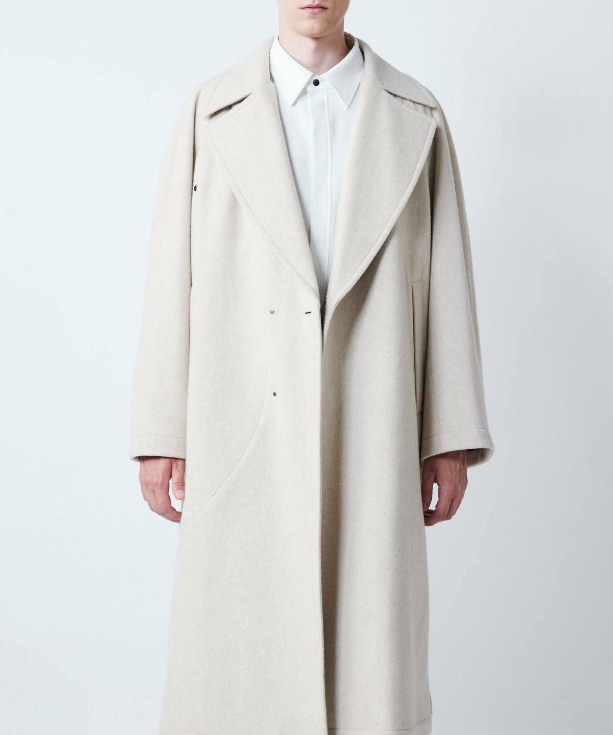 PRODUCT LAB プロダクトラボ ラグランポロコート 日本製ライトメルトンウール