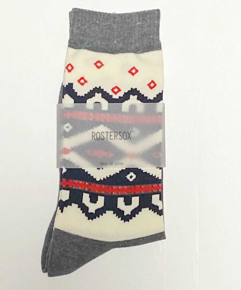 ROSTER SOX ロスターソックス 靴下 男性用 女性用 メンズ レディース ペアソックス スノー柄