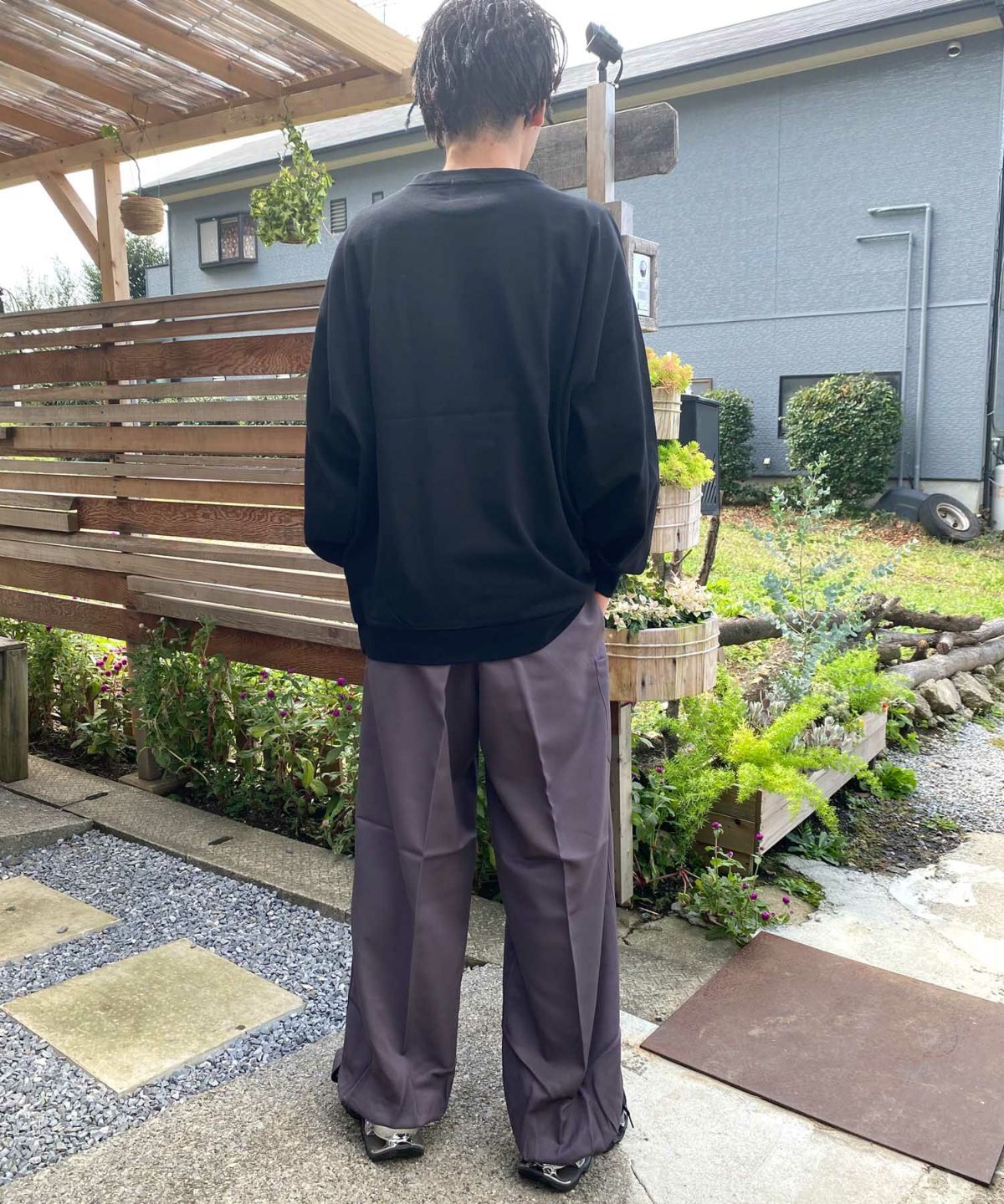 VDS ワイドバルーンパンツ バーズアイ パープル