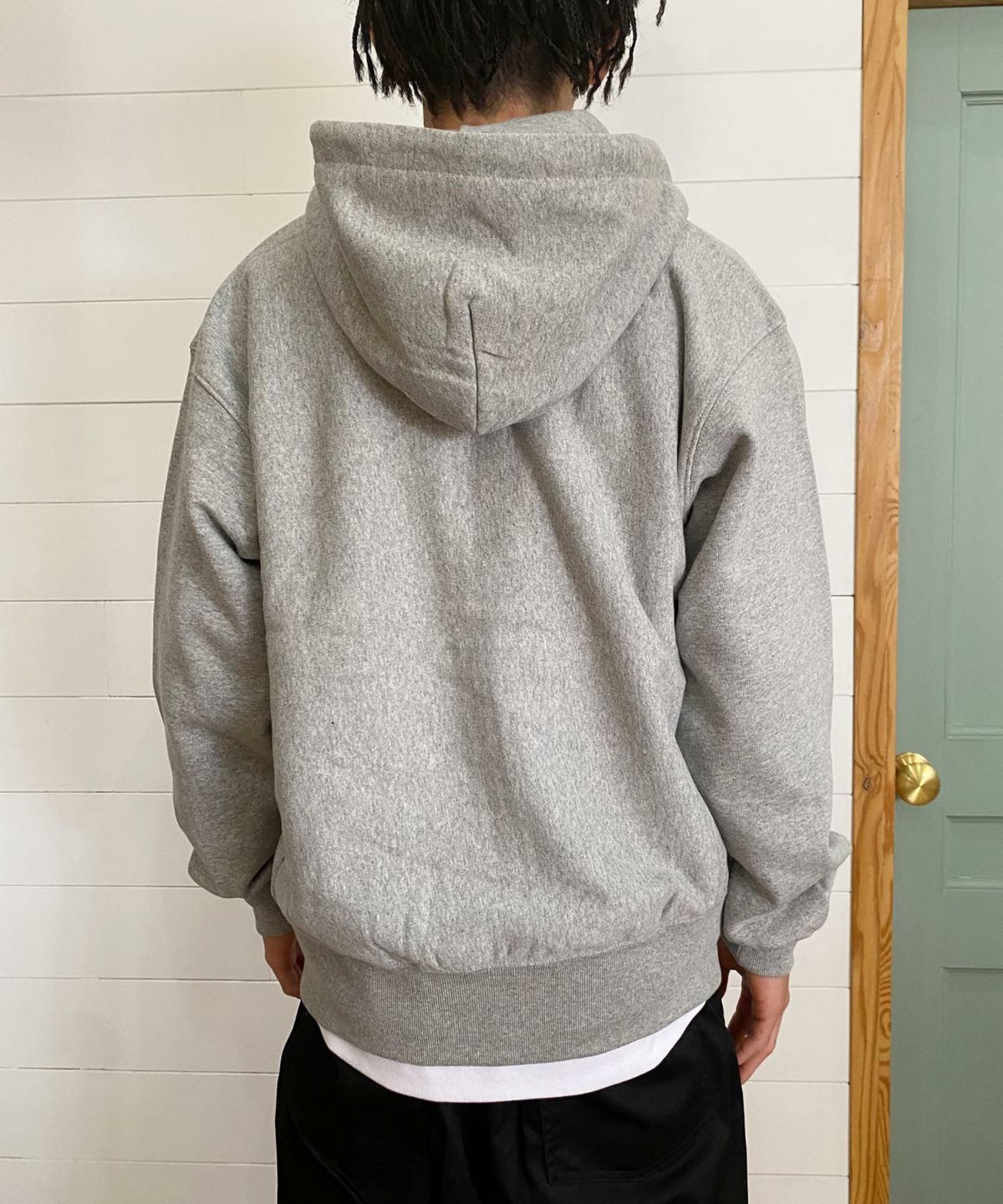 VDS ジップアップパーカー ブランド 杢グレー バーズアイ