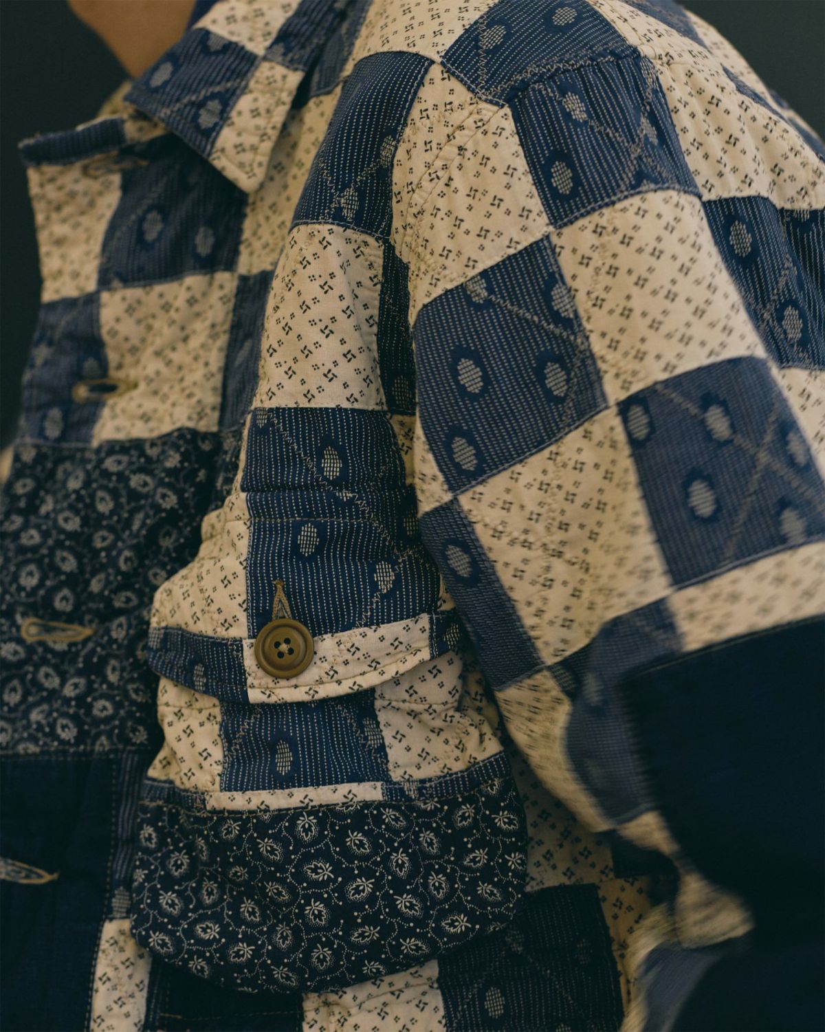 MARU SANKAKU PEKE マルサンカクペケ パッチワークキルトジャケット