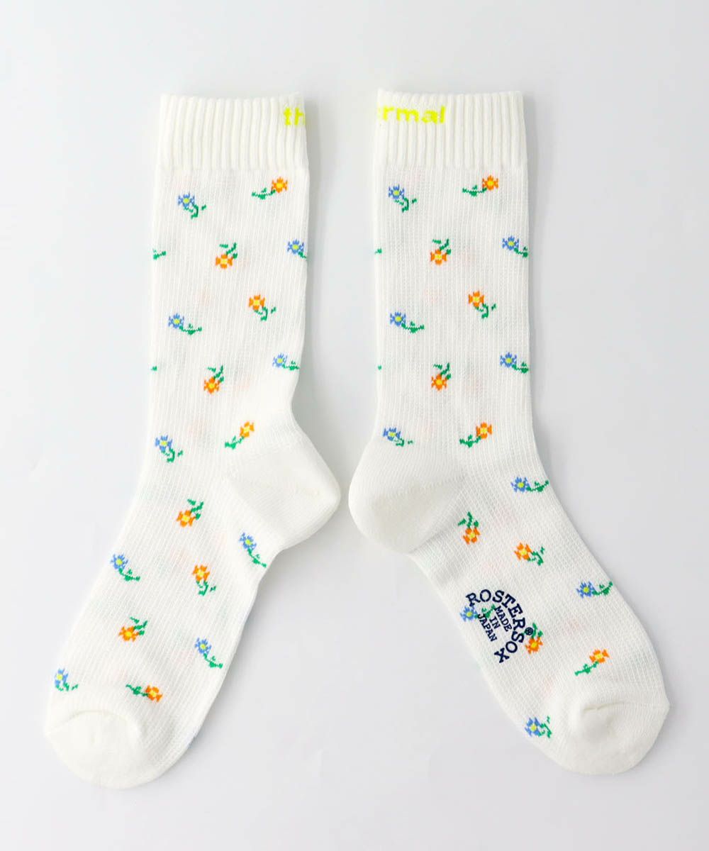 ROSTER SOX ロスターソックス 靴下 男性用 女性用 メンズ レディース ペアソックス サーマル 花柄