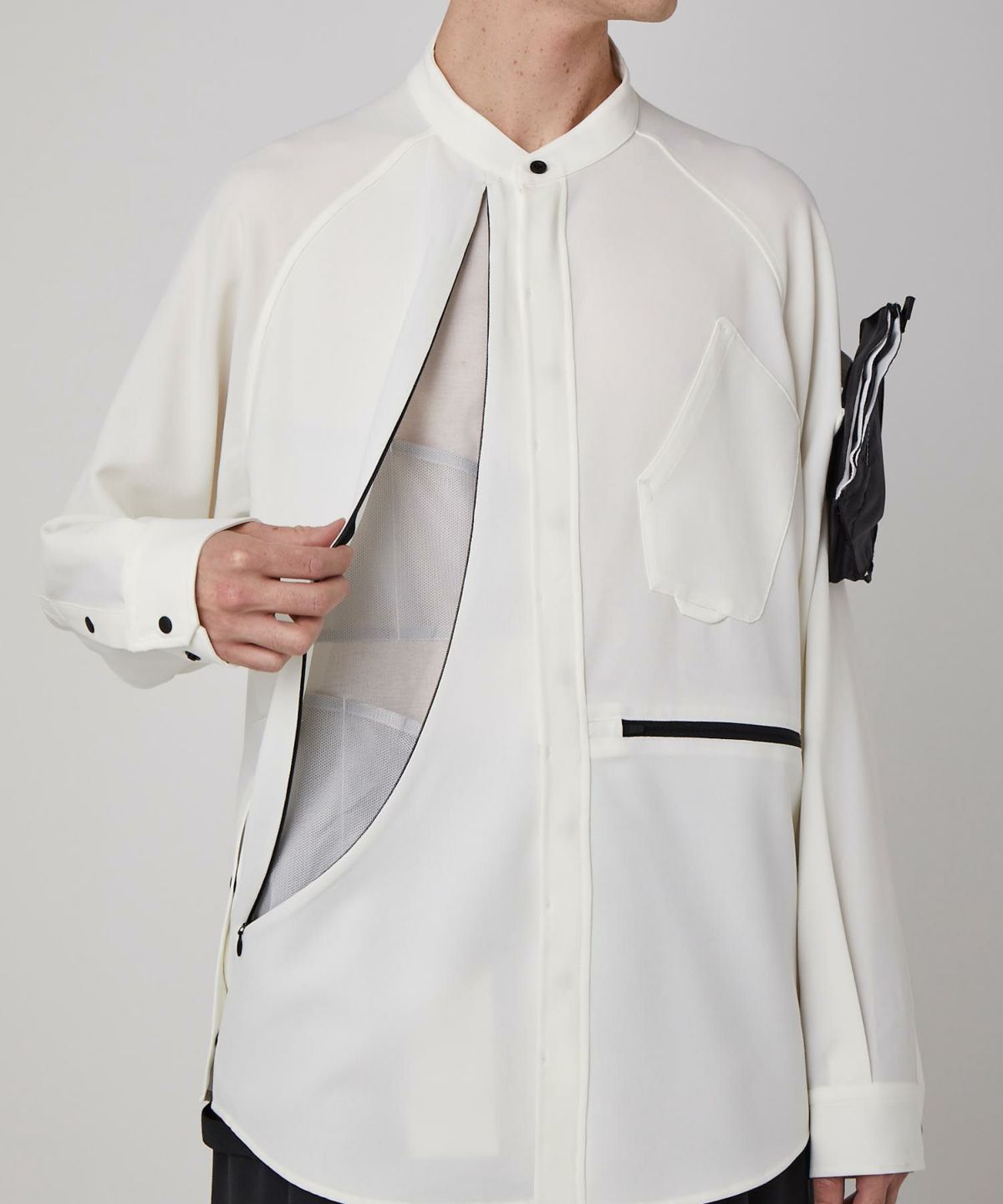 PRODUCT LAB プロダクトラボ オーバーサイズ バンドカラーシャツ PLS3S001