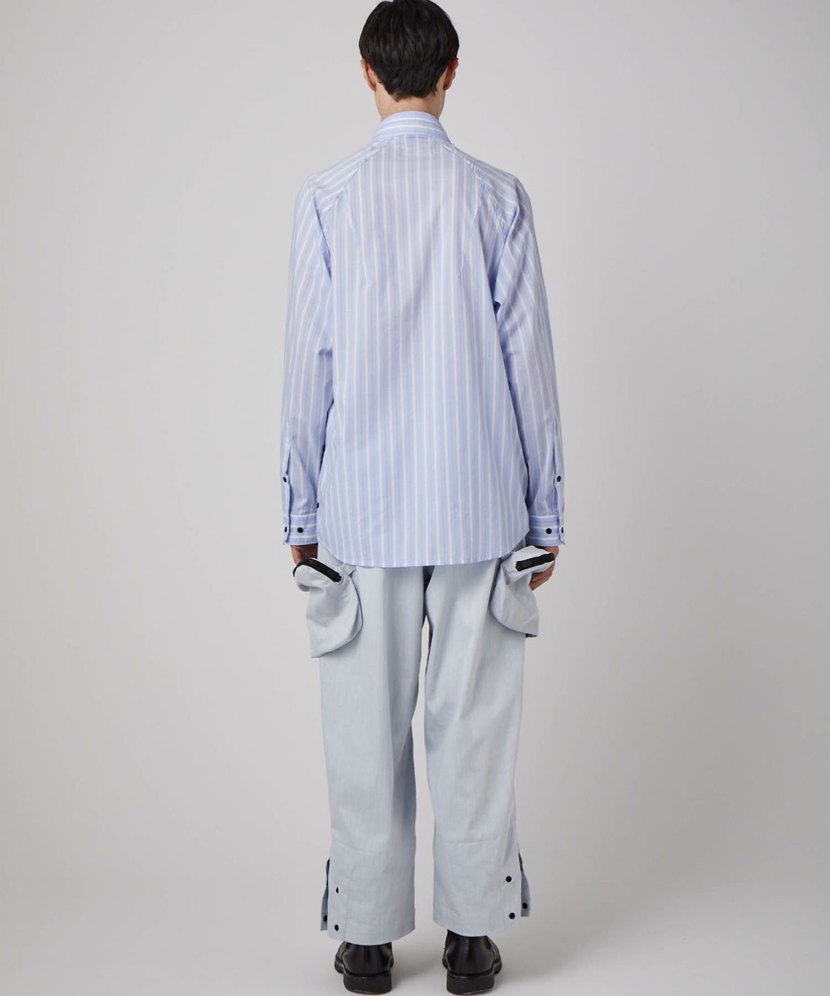 PRODUCT LAB プロダクトラボ リフラット ポプリン バンドカラーオーバーシャツ PLS3S003