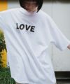 NOPE ノープ LOVE HATE ラブ ヘイト 前後・表裏両方着られる リバーシブル 2way Tシャツブランド