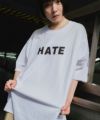 NOPE ノープ LOVE HATE ラブ ヘイト 前後・表裏両方着られる リバーシブル 2way Tシャツブランド