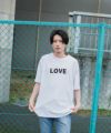 NOPE ノープ LOVE HATE ラブ ヘイト 前後・表裏両方着られる リバーシブル 2way Tシャツブランド