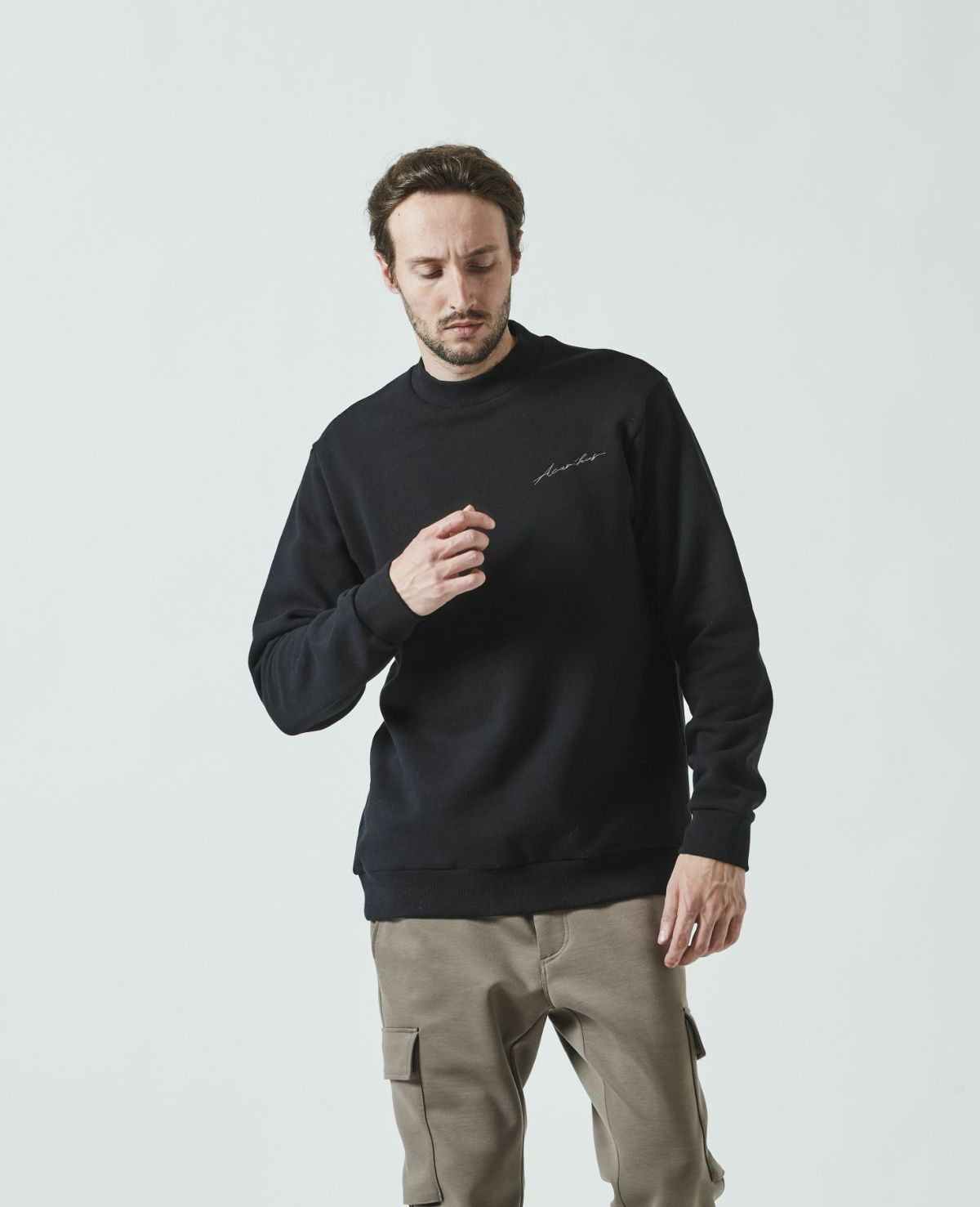 ACANTHUS アカンサス モックネックスウェットシャツ