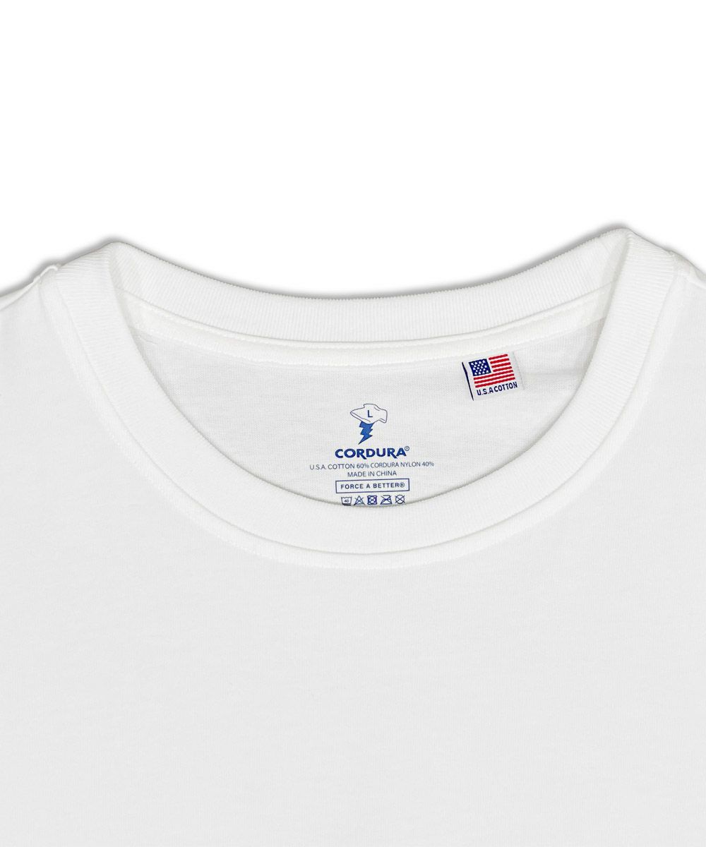 FORCE A BETTER フォースアベター コーデュラTシャツ ワイドシルエット ビッグシルエット リラックス 白 ホワイト