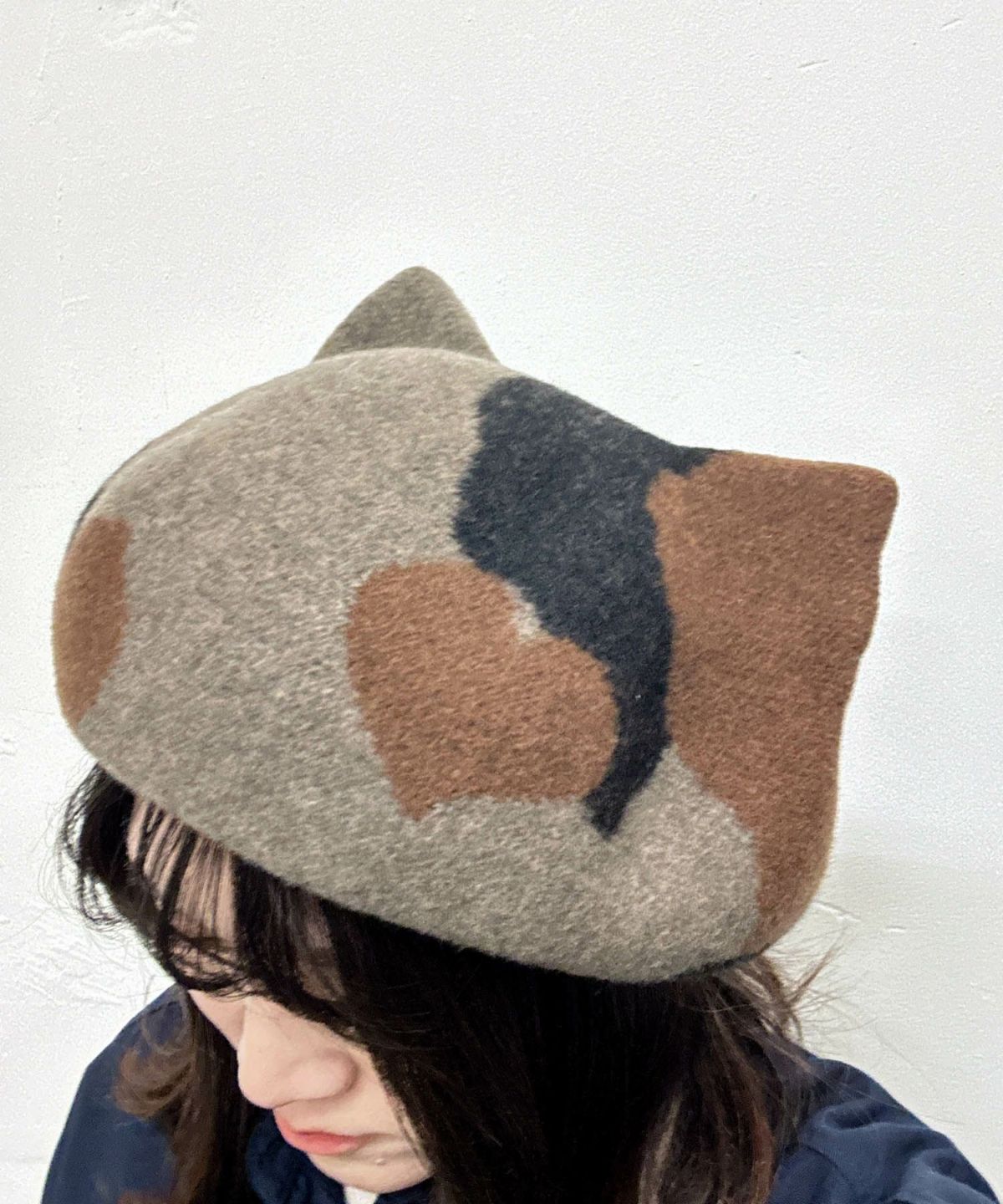 Dodge 三毛猫ベレー帽 DD-386 ねこ キャット CAT 帽子 HAT キャスケット