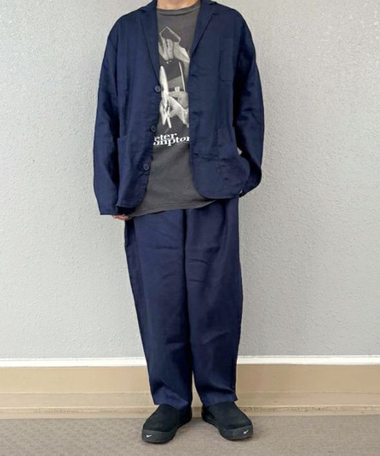 VOIRY ヴォイリー サンデーパンツ リネン 麻素材 ネイビー