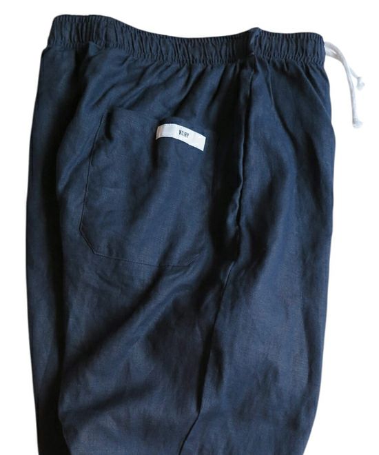 VOIRY ヴォイリー サンデーパンツ リネン 麻素材 ネイビー