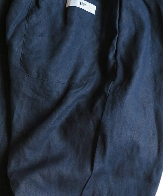 VOIRY ヴォイリー サンデーパンツ リネン 麻素材 ネイビー