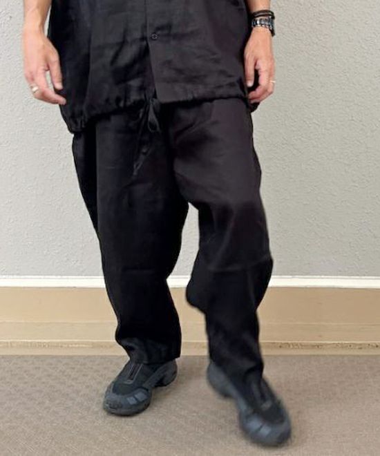 VOIRY ヴォイリー サンデーパンツ リネン 麻素材 ブラック 黒