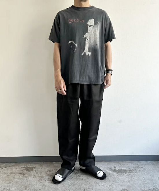 VOIRY ヴォイリー サンデーパンツ リネン 麻素材 ブラック 黒