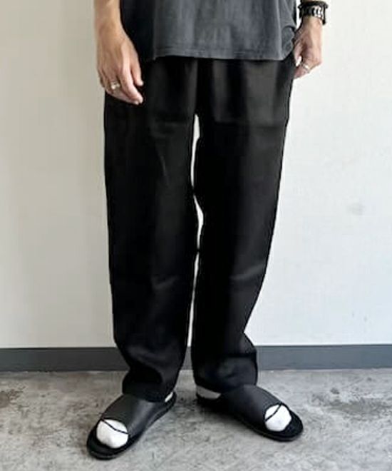 VOIRY ヴォイリー サンデーパンツ リネン 麻素材 ブラック 黒