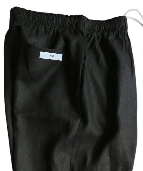 VOIRY ヴォイリー サンデーパンツ リネン 麻素材 ブラック 黒