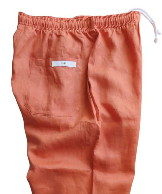 VOIRY ヴォイリー サンデーパンツ リネン 麻素材 コーラルピンク