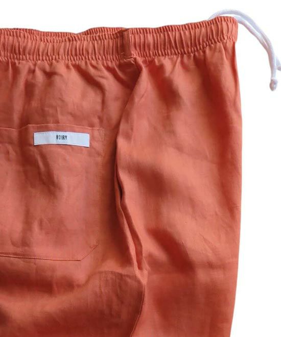 VOIRY ヴォイリー サンデーパンツ リネン 麻素材 コーラルピンク