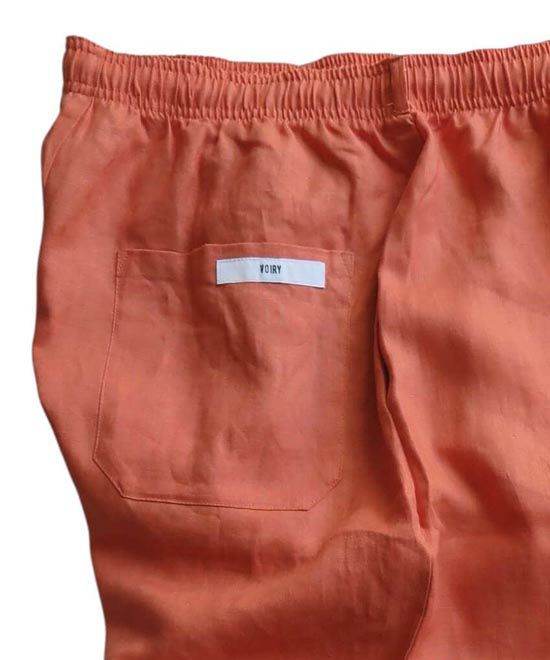 VOIRY ヴォイリー サンデーパンツ リネン 麻素材 コーラルピンク