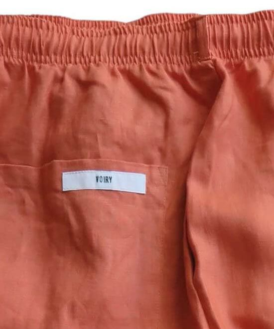VOIRY ヴォイリー サンデーパンツ リネン 麻素材 コーラルピンク