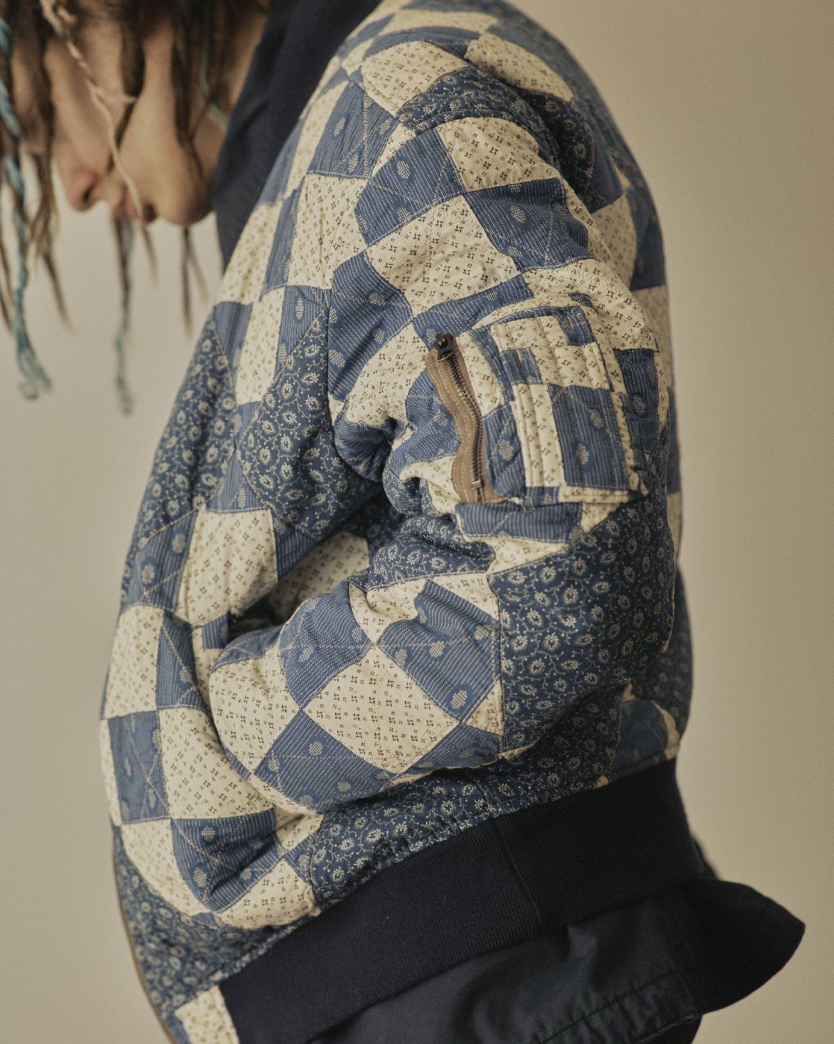 MARU SANKAKU PEKE マルサンカクペケ アメリカンキルトMA-1ジャケット