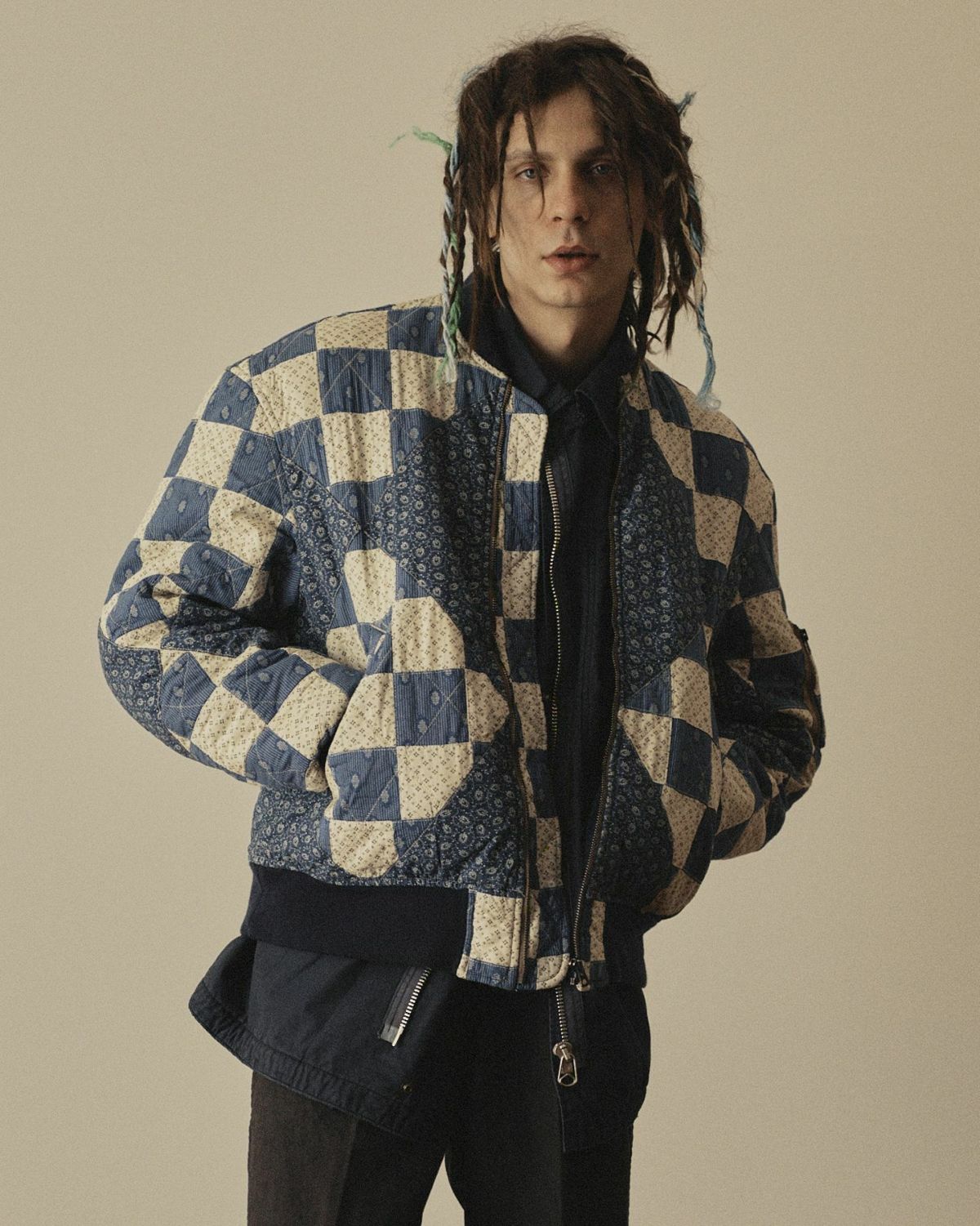 MARU SANKAKU PEKE マルサンカクペケ アメリカンキルトMA-1ジャケット