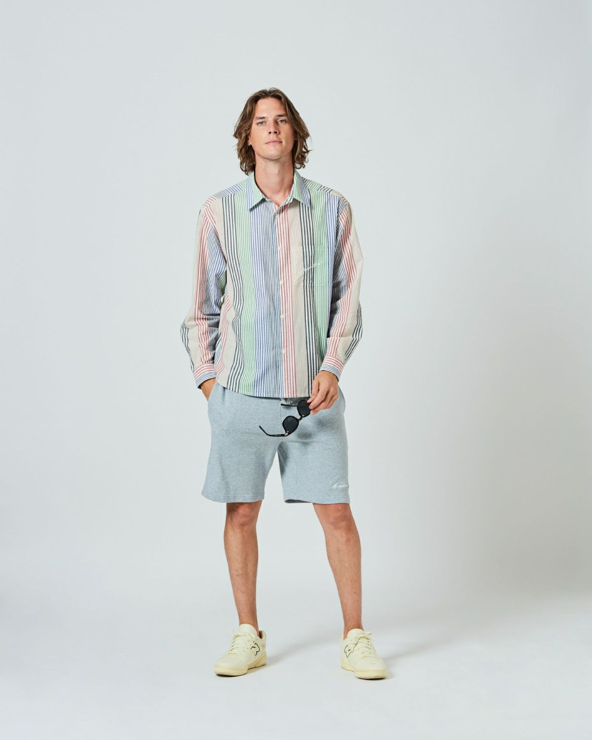 ACANTHUS アカンサス マルチストライプシャツ