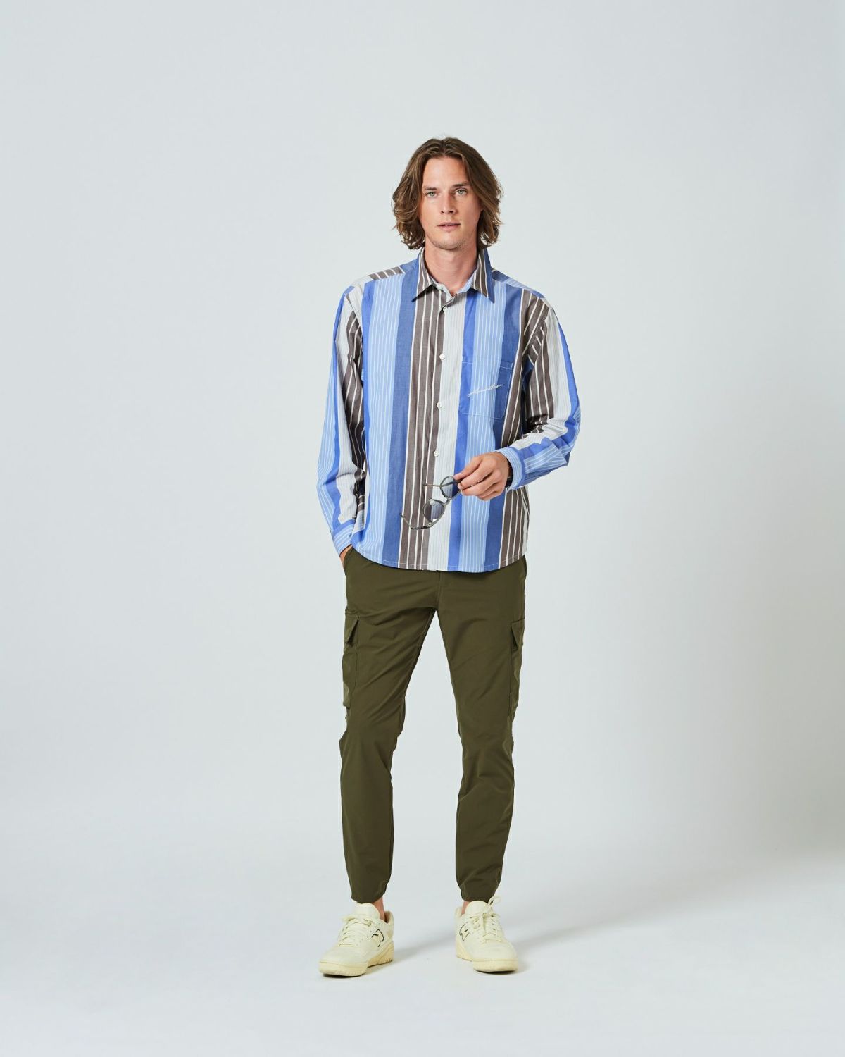 ACANTHUS アカンサス マルチストライプシャツ