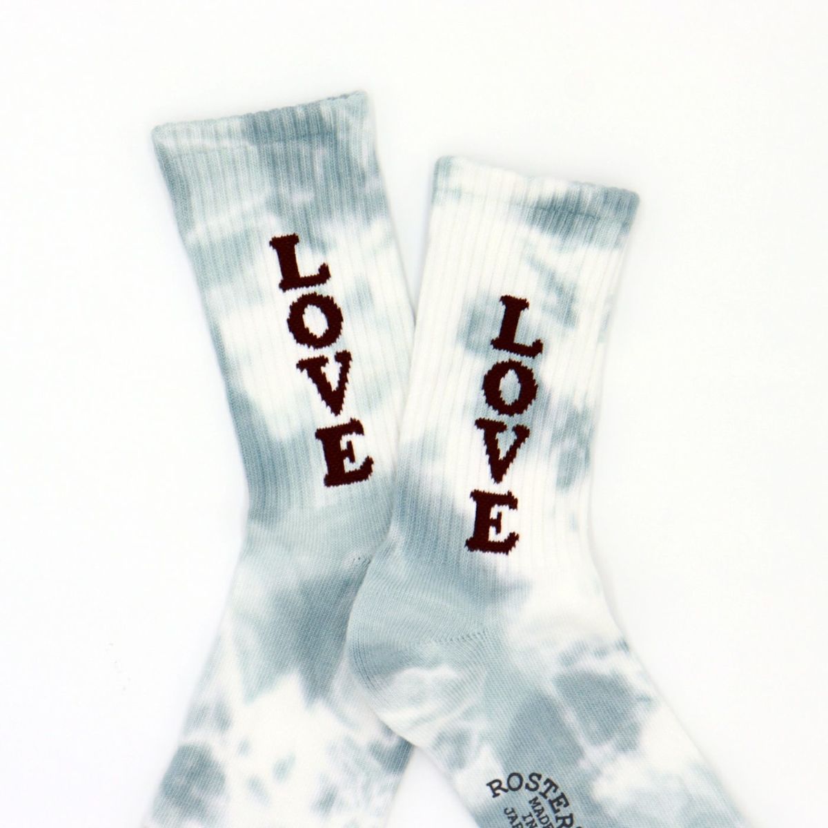 ROSTER SOX ロスターソックス 靴下 男性用 女性用 メンズ レディース ペアソックス ラブ LOVE タイダイ染め
