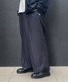 VOIRY ヴォイリー DRESSMAKER PANTS-WIDE GRAY-STRIP ドレスメーカーワイドパンツ