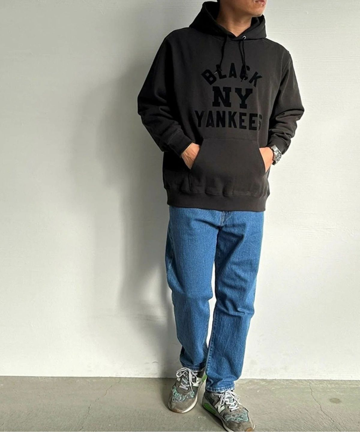 SCREEN STARS スクリーンスターズ ブラックニューヨークヤンキース フロッキープリントパーカー メジャーリーグ公認