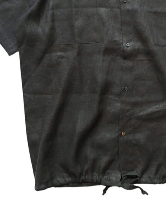 VOIRY ヴォイリー D.S コードリネンシャツ 半袖シャツ ライトグレー