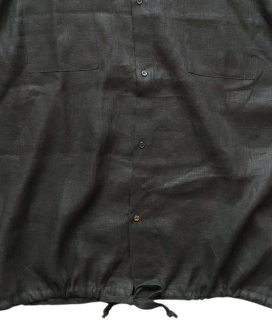 VOIRY ヴォイリー D.S コードリネンシャツ 半袖シャツ ライトグレー