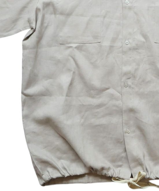 VOIRY ヴォイリー D.S コードリネンシャツ 半袖シャツ ライトグレー