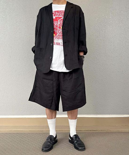 VOIRY ヴォイリー ドクターパンツ ドクターショーツ ハーフパンツ ブラック 黒 麻 リネン