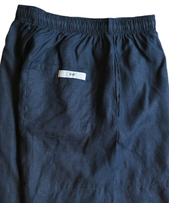 VOIRY ヴォイリー ドクターパンツ ドクターショーツ ハーフパンツ ブラック 黒 麻 リネン