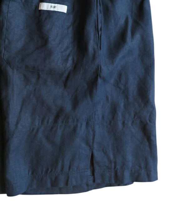 VOIRY ヴォイリー ドクターパンツ ドクターショーツ ハーフパンツ ブラック 黒 麻 リネン