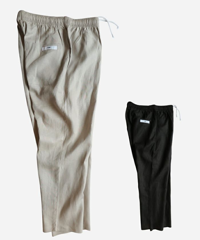 VOIRY ヴォイリー ドクターパンツ リネン 麻　黒 ブラック