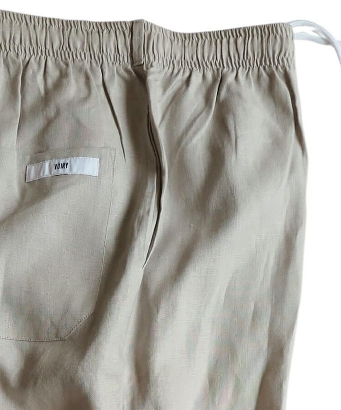 VOIRY ヴォイリー ドクターパンツ リネン 麻　黒 ブラック