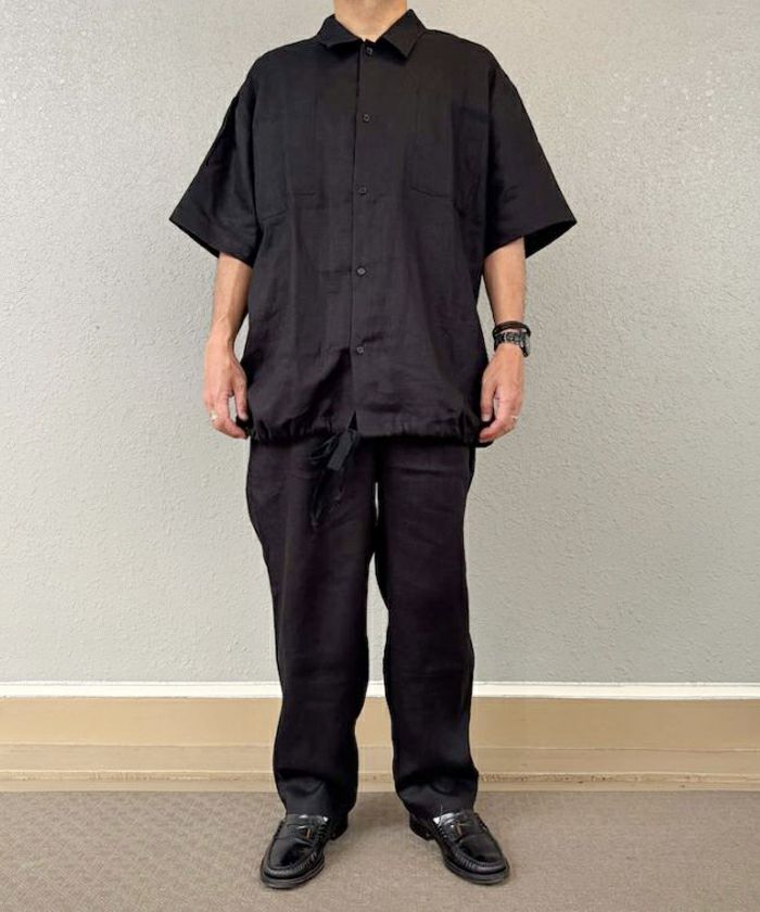 VOIRY ヴォイリー ドクターパンツ リネン 麻　黒 ブラック