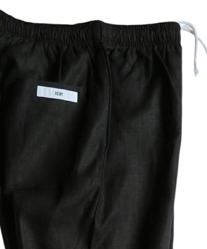 VOIRY ヴォイリー ドクターパンツ リネン 麻　黒 ブラック